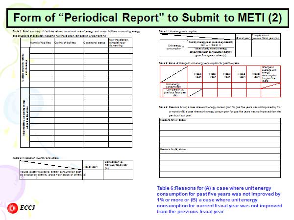 Form of “Periodical Report” to Submit to METI (2)
