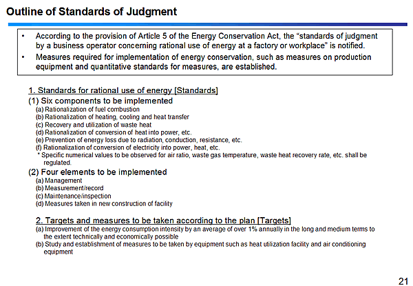 Outline of Standards of Judgment