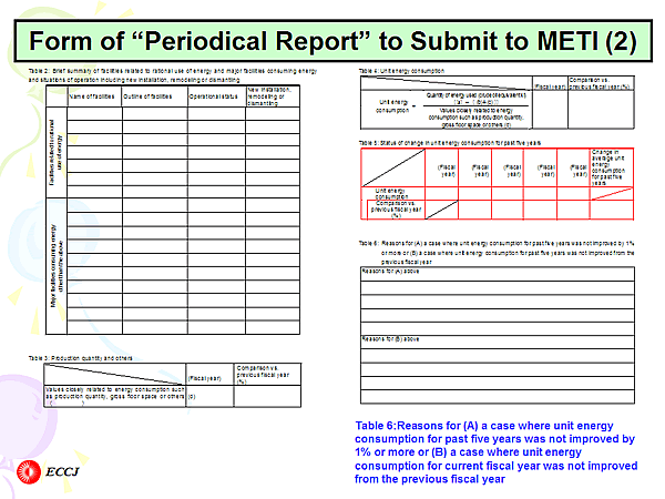 Form of Periodical Report to Submit to METI (2)
