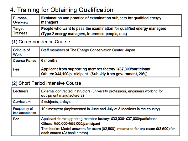 4. Training for Obtaining Qualification