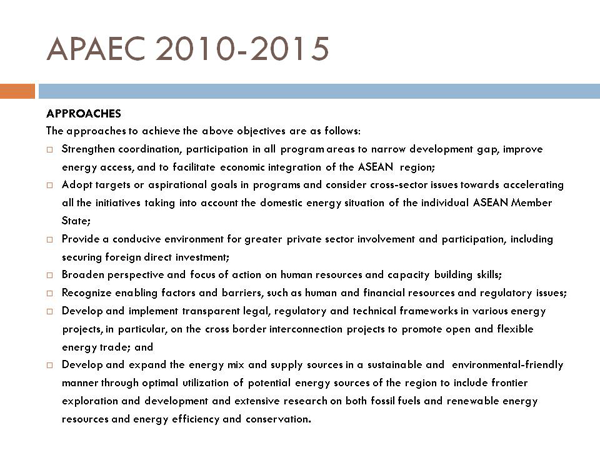 APAEC 2010-2015