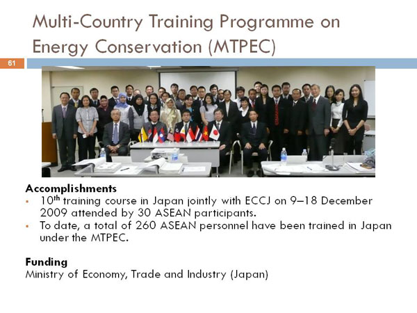 Multi-Country Training Programme on Energy Conservation (MTPEC)