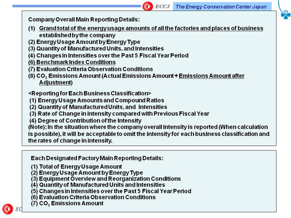 Company Overall Main Reporting Details: