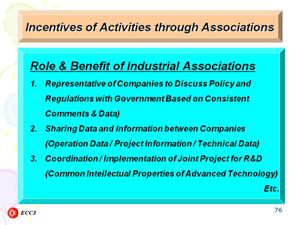 Incentives of Activities through Associations