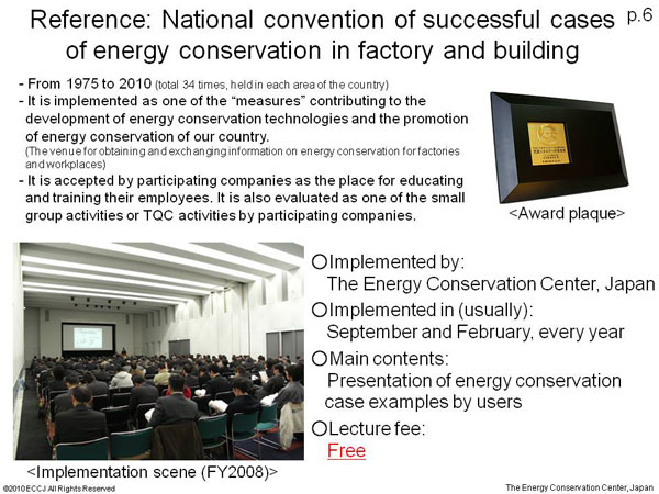 Reference: National convention of successful cases of energy conservation in factory and building