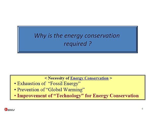 Why is the energy conservation  required ? 