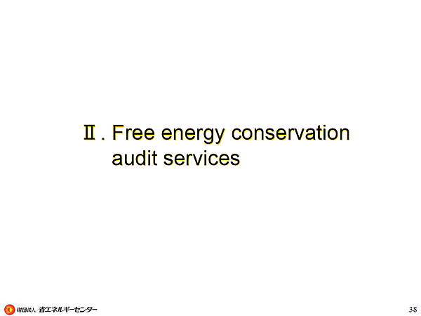 II. Free energy conservation audit services
