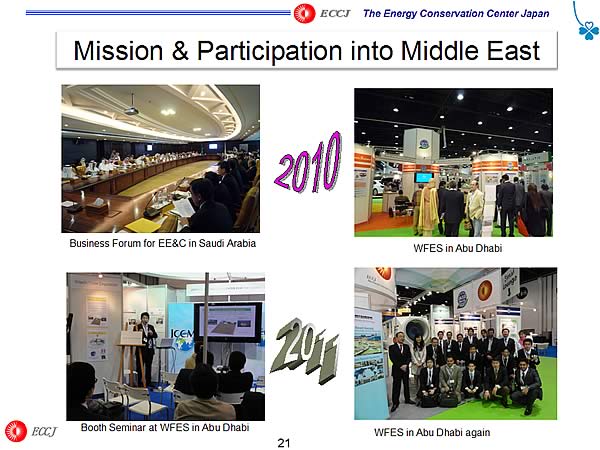 Mission & Participation into Middle East 