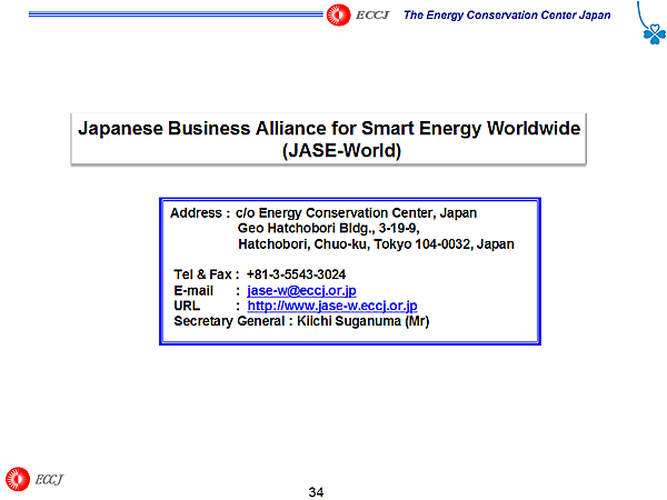 Japanese Business Alliance for Smart Energy Worldwide  (JASE-World) 