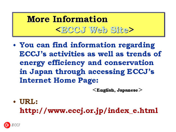 More Information
  <ECCJ Web Site>
