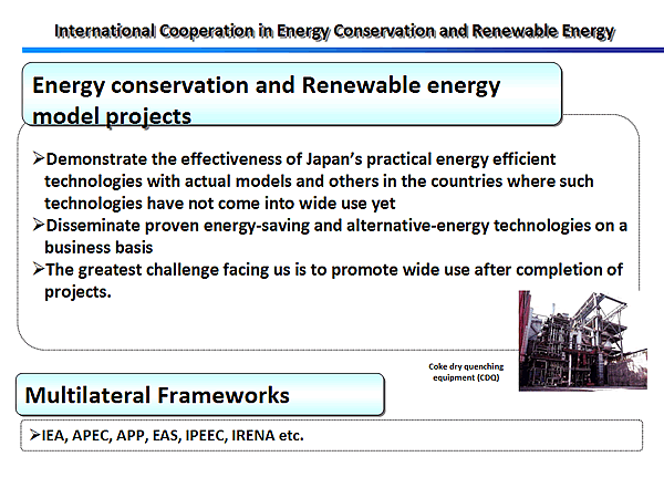 International Cooperation in Energy Conservation and Renewable Energy