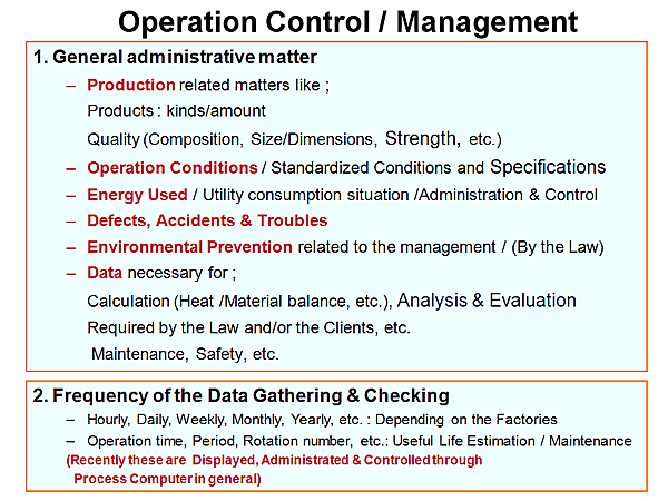 Operation Control / Management
