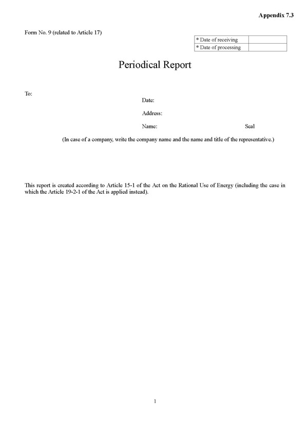 Periodical Report