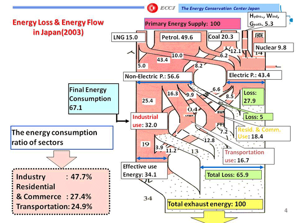 Energy Loss & Energy Flow in Japan (2003)