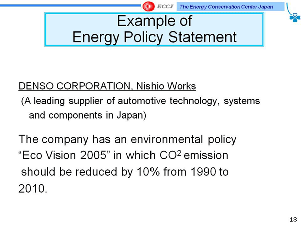 Example of Energy Policy Statement