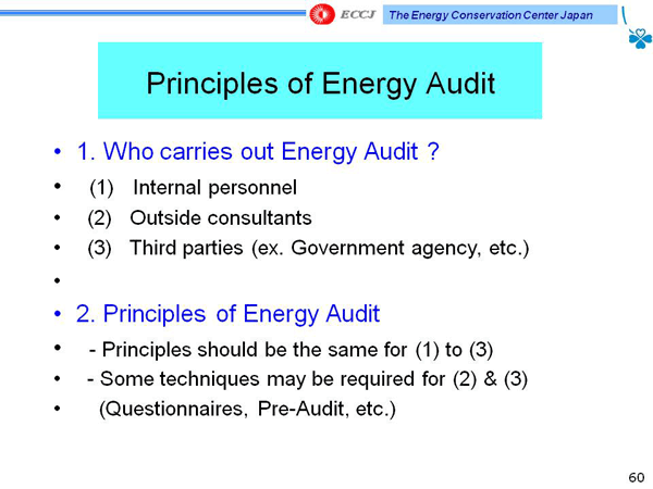 Principles of Energy Audit