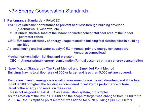 <3> Energy Conservation Standards