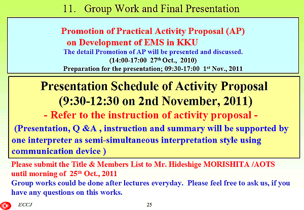 11. Group Work and Final Presentation