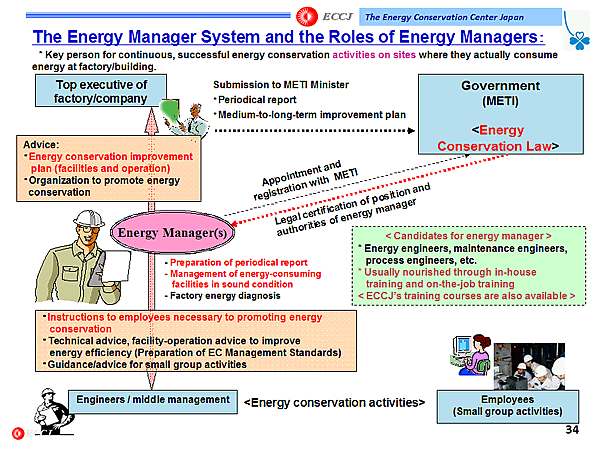 The Energy Manager System and the Roles of Energy Managers:
