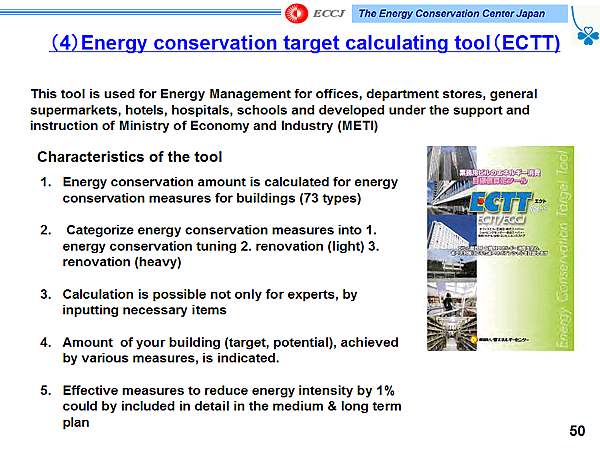 (4)Energy conservation target calculating tool(ECTT)