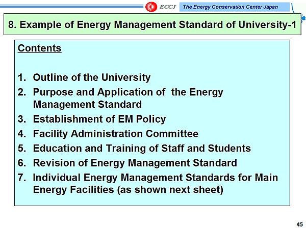 8. Example of Energy Management Standard of University-1