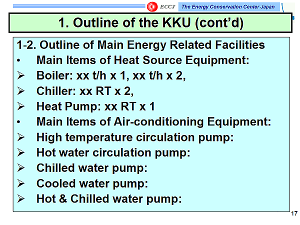 1. Outline of the KKU (contd)