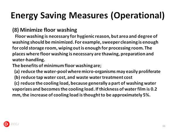 Energy Saving Measures (Operational) 