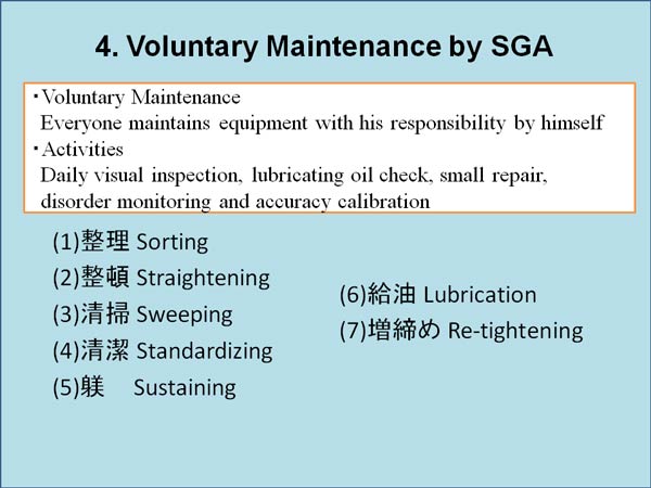 4. Voluntary Maintenance by SGA