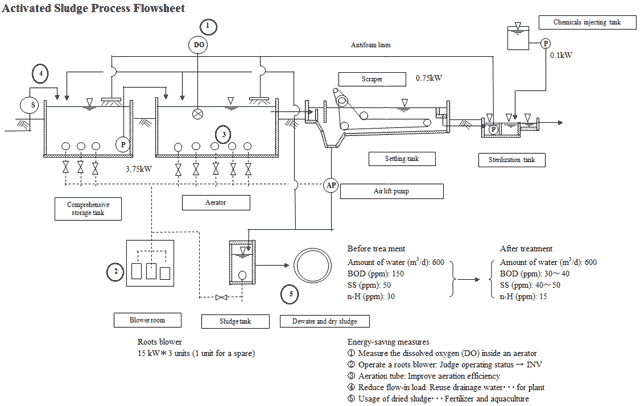 Activated Sludge Process Flowsheet