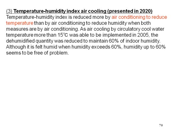 (3) Temperature-humidity index air cooling (presented in 2020) 