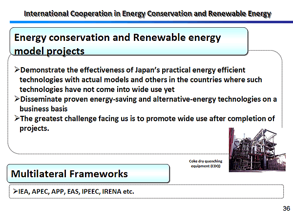 International Cooperation in Energy Conservation and Renewable Energy