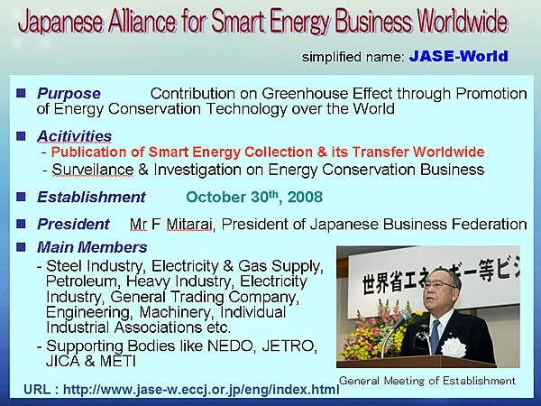 Japanese Alliance for Smart Energy Business Worldwide