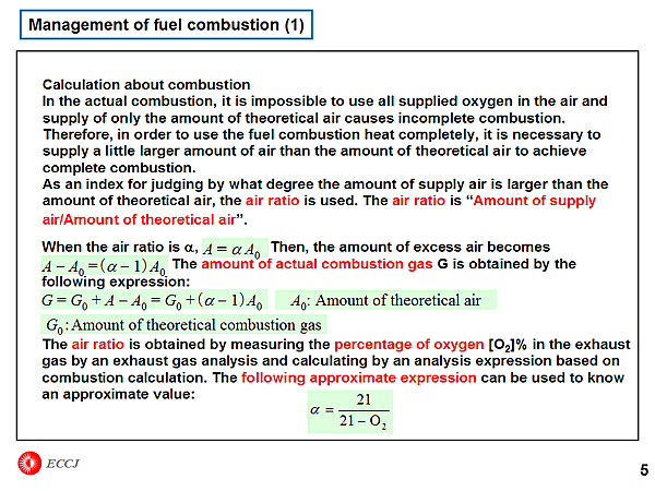 Management of fuel combustion (1)