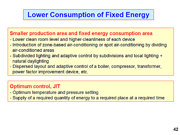 Lower Consumption of Fixed Energy