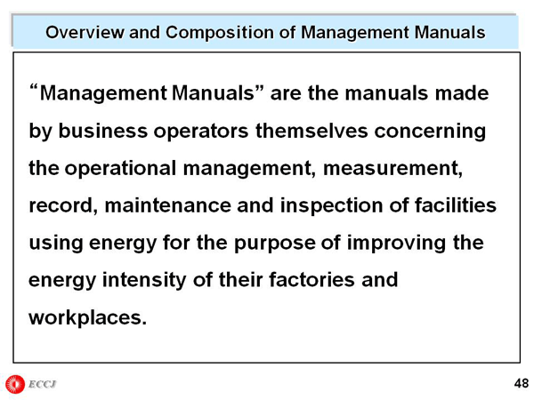 Overview and Composition of Management Manuals