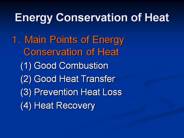 Energy Conservation of Heat