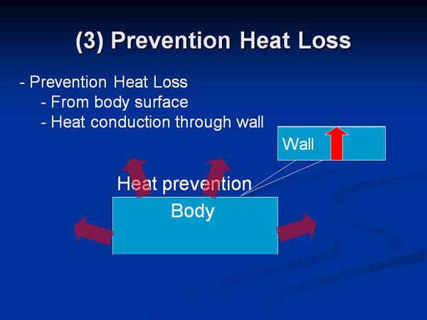 (3) Prevention Heat Loss