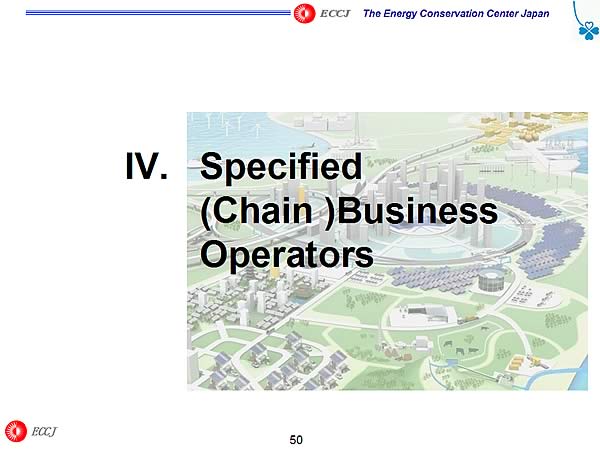 IV.Specified (Chain )Business Operators