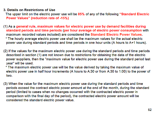 3. Details on Restrictions of Use