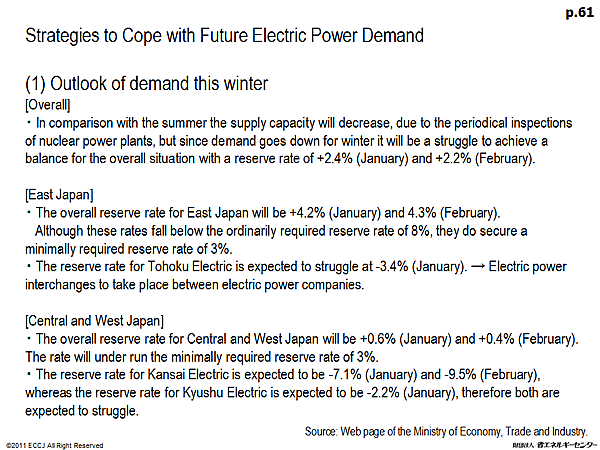 Strategies to Cope with Future Electric Power Demand