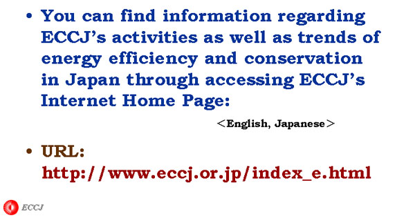 More Information ECCJ Web Site 