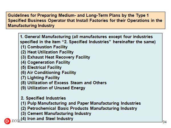 Guidelines for Preparing Medium- and Long-Term Plans by the Type 1 Specified Business Operator that Install Factories for their Operations in the Manufacturing Industry 