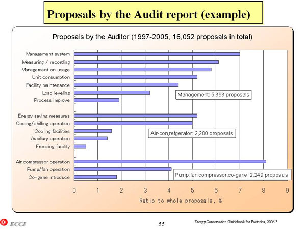 Proposals by tte Audit report (example)