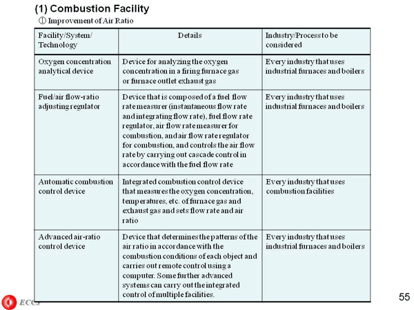 (1) Combustion Facility