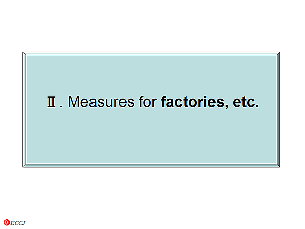 II. Measures for factories, etc.