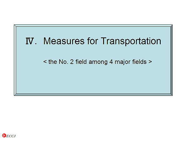 IV. Measures for Transportation < the No. 2 field among 4 major fields >