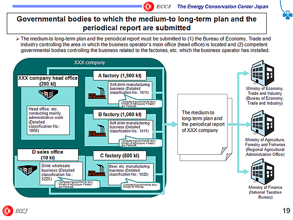 Governmental bodies to which the medium-to long-term plan and the periodical report are submitted