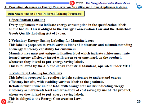 Differences among Three Different Labeling Programs