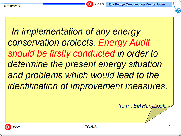 In implementation of any energy conservation projects, ...
