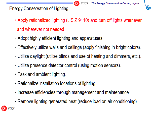 Energy Conservation of Lighting